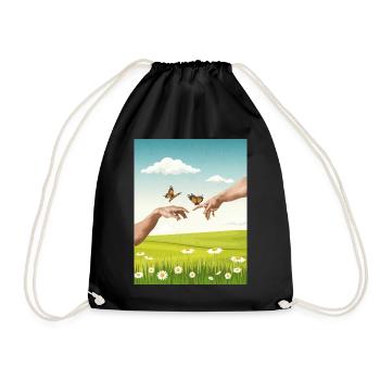 Design esthétique Bloomcore par Adam Butterfl - Sac de sport léger - noir - Devant