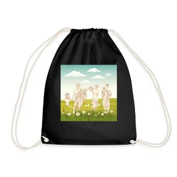 Bloomcore Esthétique Statue grecque Flowercor - Sac de sport léger - noir - Devant