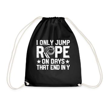 Funny skipping rope skipping rope - Drawstring Bag - black - Front