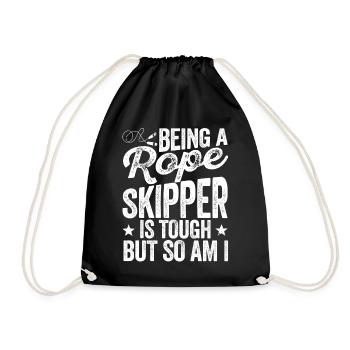 Funny skipping rope skipping rope - Drawstring Bag - black - Front