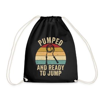 Drôle de corde à sauter à sauter à sauter à la corde à sauter pompée T - Sac de sport léger - noir - Devant
