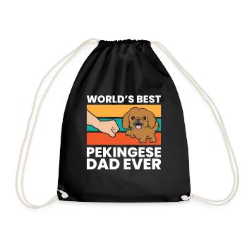Le meilleur papa pékinois du monde Papa chien pékinois - Sac de sport léger - noir - Devant