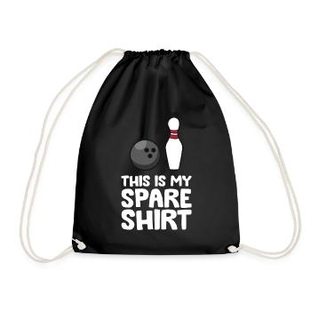 Funny Bowling This Is My Spare - Drawstring Bag - black - Front