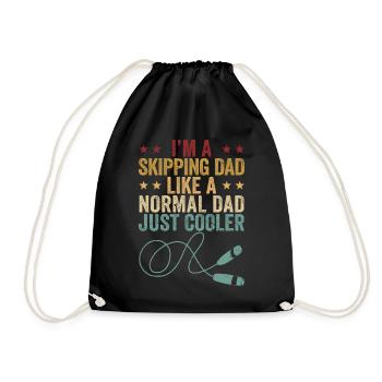 Funny skipping rope skipping rope jumping rope - Drawstring Bag - black - Front
