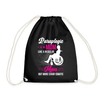 Funny Spinal Cord Injury Wheelchair Cross-Section - Drawstring Bag - black - Front
