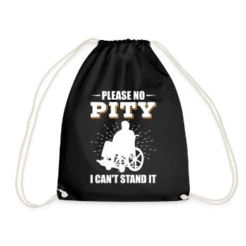 Funny Spinal Cord Injury Wheelchair Cross-Section - Drawstring Bag - black - Front
