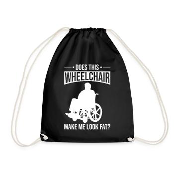 Funny Spinal Cord Injury Wheelchair Cross-Section - Drawstring Bag - black - Front