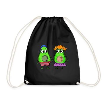 Avocado pair - Drawstring Bag - black - Front