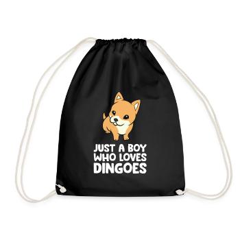 Australian Dingo Dog Just a Boy Who Loves Dingoes - Turnbeutel - Schwarz - Vorne