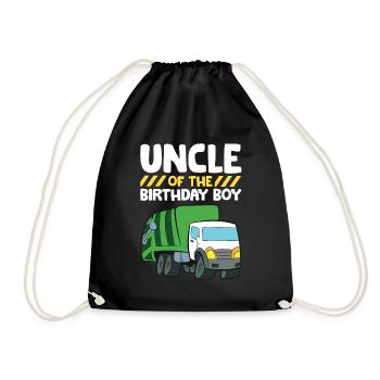 Oncle du camion à ordures du garçon d’anniversaire - Sac de sport léger - noir - Devant