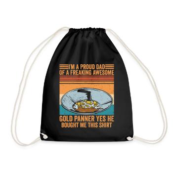 Funny Gold Panners Gold Seekers Gold Diggers Excavators - Drawstring Bag - black - Front