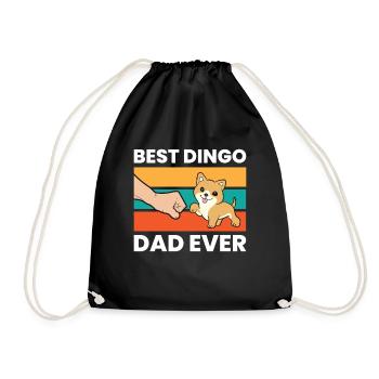 Australian Dingo Dog Papa Best Dingo Dad Ever - Turnbeutel - Schwarz - Vorne