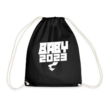 Bébé 2023 - Naissance Enceinte 2023 Grossesse - Sac de sport léger - noir - Devant