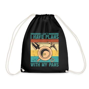 Drôle d’orpaillage je ne peux pas, j’ai promis - Sac de sport léger - noir - Devant