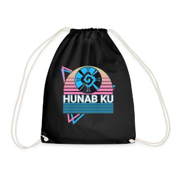 Hunab Ku Maya Aztec Rétro - Sac de sport léger - noir - Devant