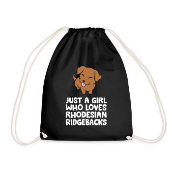 Just a Girl Who Loves Rhodesian Ridgebacks - Turnbeutel - Schwarz - Vorne