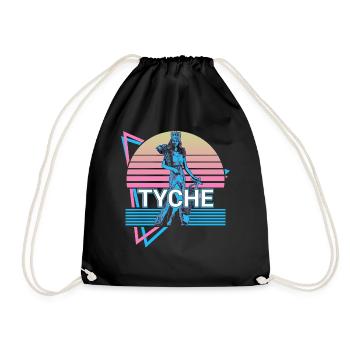 Tyche Göttin des Glücks und der Fortuna Retro - Turnbeutel - Schwarz - Vorne