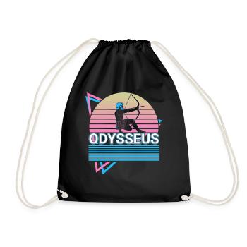 Odysseus Ancient Greek Greek mythology Retr - Drawstring Bag - black - Front