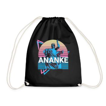 Ananke Goddess Ancient Greek Greek mythology - Drawstring Bag - black - Front