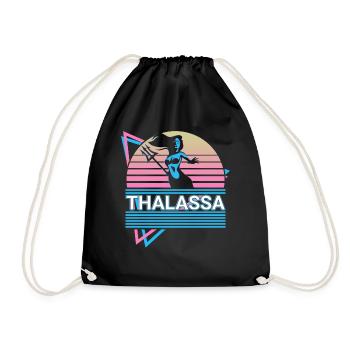 Déesse Thalassa Mythologie grecque antique - Sac de sport léger - noir - Devant