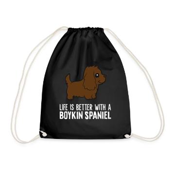La vie est meilleure avec un chien Boykin Spaniel - Sac de sport léger - noir - Devant