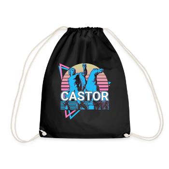Castor Greek god Ancient Greek mythol - Drawstring Bag - black - Front