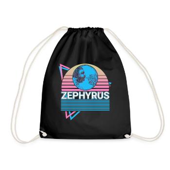 Zephyrus Griechischer Gott Antike griechische Myth - Turnbeutel - Schwarz - Vorne