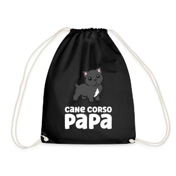 Cane Corso Dad Funny Cane Corso Dog - Drawstring Bag - black - Front