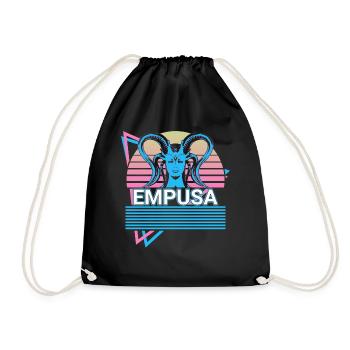 Empusa Mythical Creatures Ancient Greek Mythology Re - Drawstring Bag - black - Front
