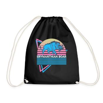 Sanglier érymanthien créature mythique grecque - Sac de sport léger - noir - Devant