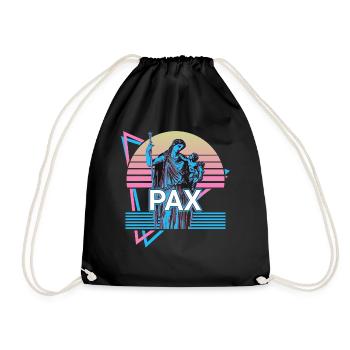 Pax God of Peace Ancient Roman mythology R - Drawstring Bag - black - Front