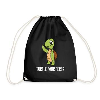 Funny Turtle Lover Turtle Whisperer - Drawstring Bag - black - Front