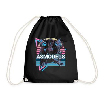 Asmodeus Prince of Demons Jewish mythology Heb - Drawstring Bag - black - Front