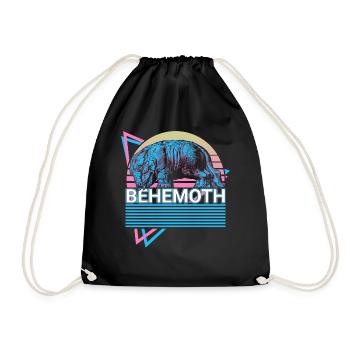 Behemoth Retro Jewish Mythology Hebrew - Drawstring Bag - black - Front