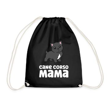 Cane Corso Mom Funny Cane Corso Dog - Drawstring Bag - black - Front