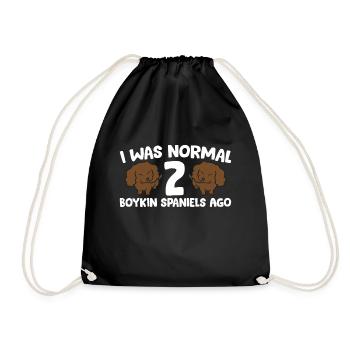 Boykin Spaniel Owner I Was Normal 2 Boykin - Drawstring Bag - black - Front