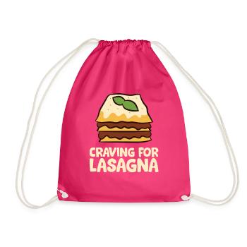 Lasagna - Craving for Lasagna - Drawstring Bag - fuchsia - Front