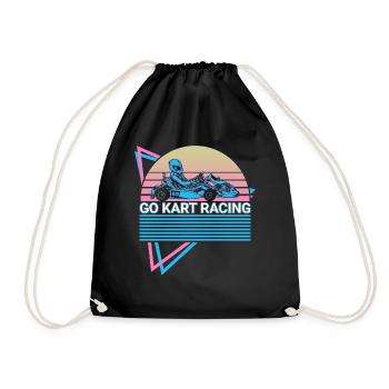 Go Kart Racing Rétro Go-Kart - Sac de sport léger - noir - Devant
