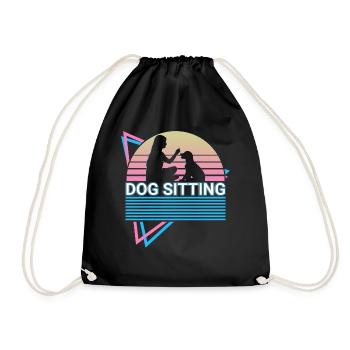 Dog Sitting Retro Trainer - Sac de sport léger - noir - Devant