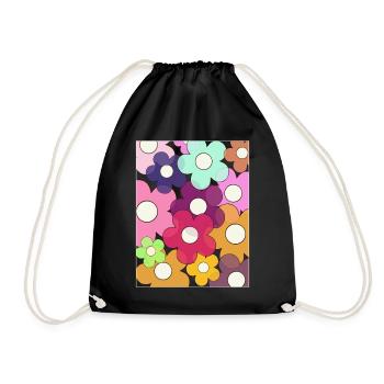 Bloomcore Aesthetic Flowers Flowercore - Drawstring Bag - black - Front