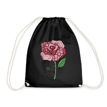 Avant Garde Aesthetic Rose Weirdcore Hippie - Turnbeutel - Schwarz - Vorne