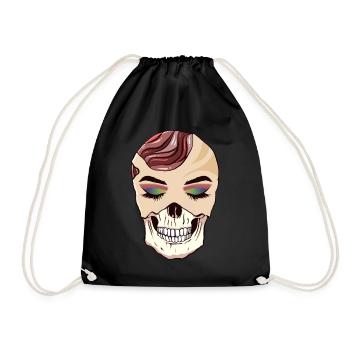 Avant Garde Aesthetic Gothic Skull Goth Hippie - Turnbeutel - Schwarz - Vorne
