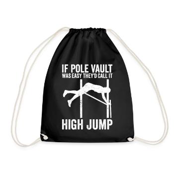 Fun Pole Vault Pole Vault Pole Vault - Drawstring Bag - black - Front
