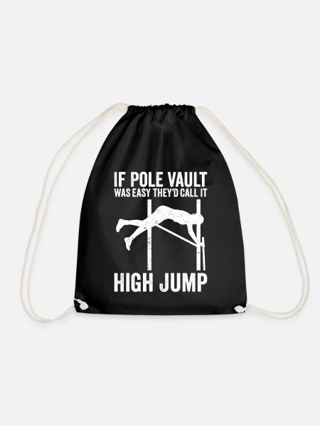 Fun Pole Vault Pole Vault Pole Vault - Drawstring Bag - black