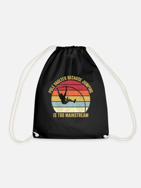 Fun Pole Vault Pole Vault - Drawstring Bag - black