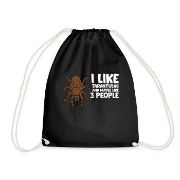 I Like Tarantulas And Maybe Like 3 People - Turnbeutel - Schwarz - Vorne