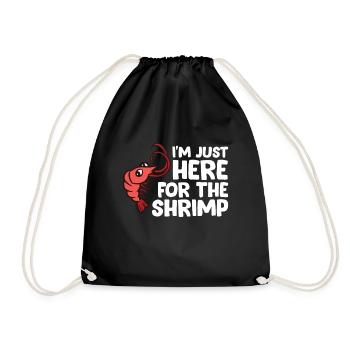 Je suis juste ici pour les crevettes crevettes de fruits de mer - Sac de sport léger - noir - Devant