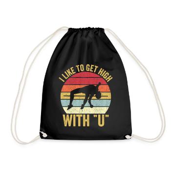 Saut à la perche amusant Saut à la perche - Sac de sport léger - noir - Devant