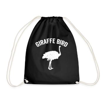 Drôle d’oiseau girafe d’autruche - Sac de sport léger - noir - Devant