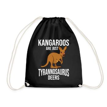 Les kangourous drôles ne sont que des cerfs Tyrannosaurus - Sac de sport léger - noir - Devant